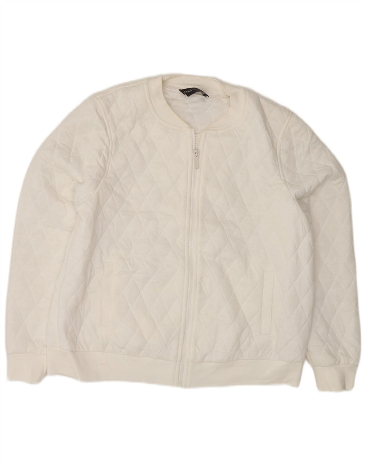 Marks & Spencer Damen Steppjacke UK 14 Large Weiß Polyester