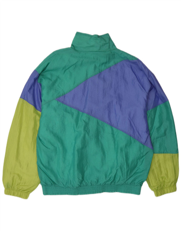 Sergio Tacchini Herren-Trainingsanzug-Oberteiljacke IT 50 Mittelgrüner Farbblock