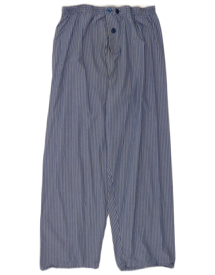 Marks & Spencer Herren-Freizeithose, Größe M, W33, L26, blaue Nadelstreifen