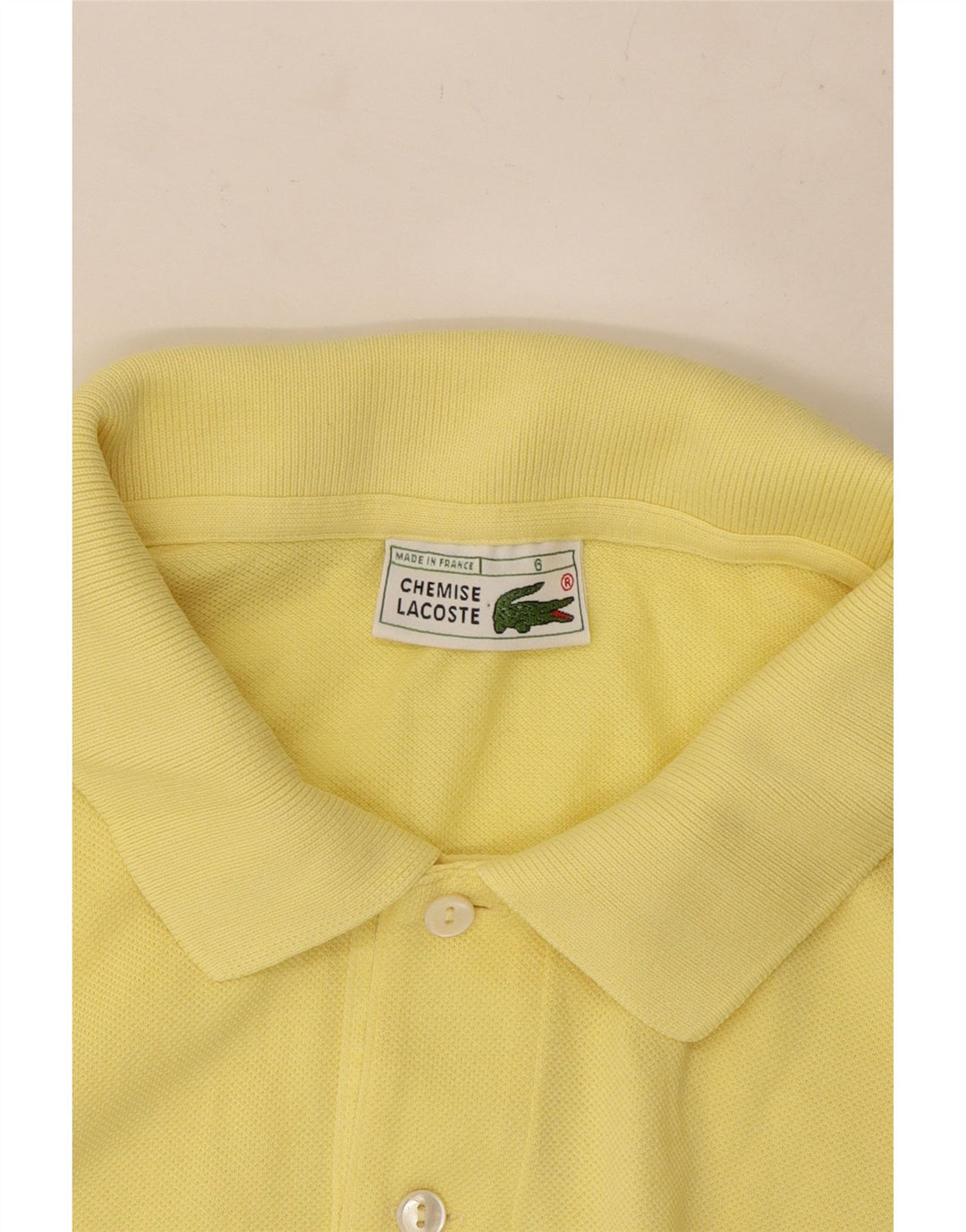 Lacoste Herren Poloshirt Größe 6 XL Gelb