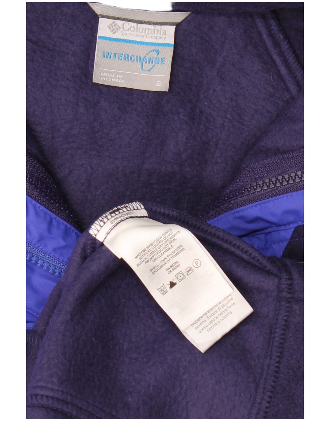 COLUMBIA Damen Interchange Übergroße Windjacke UK 10 Small Blau