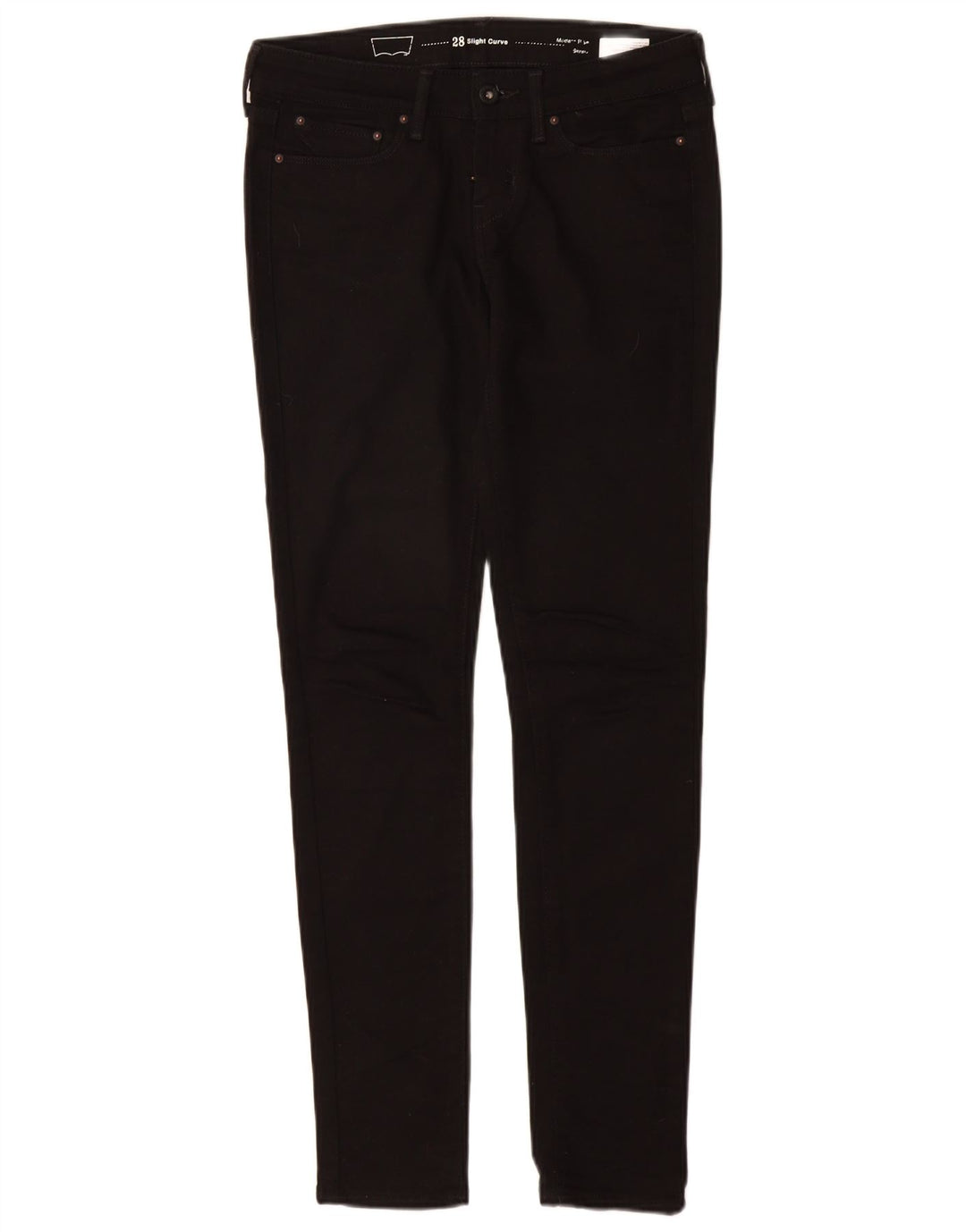 LEVI'S Damen Slight Curve Modern Rise Skinny Jeans W25 L30 Schwarz Baumwolle