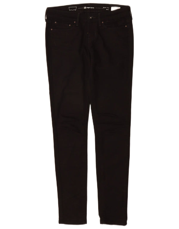 LEVI'S Damen Slight Curve Modern Rise Skinny Jeans W25 L30 Schwarz Baumwolle