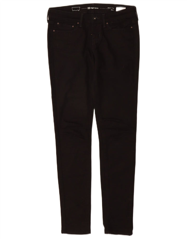 LEVI'S Damen Slight Curve Modern Rise Skinny Jeans W25 L30 Schwarz Baumwolle