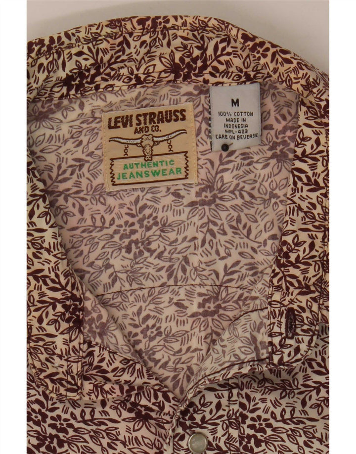 Levi's Herren-Hemd aus mittlerer burgunderroter Baumwolle mit Blumenmuster