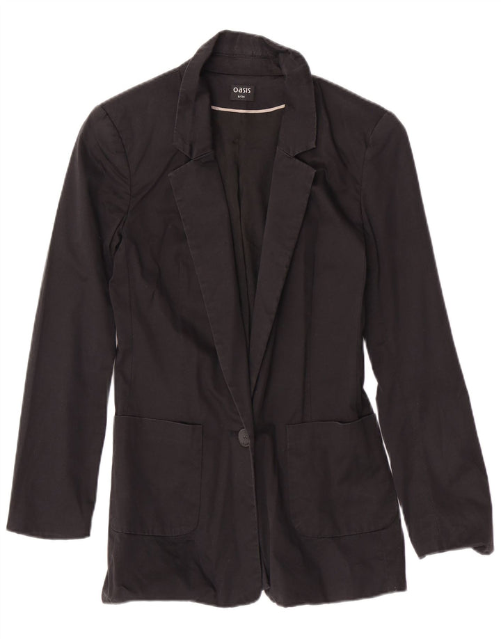 Oasis Damen-Blazer mit 1 Knopf, Gr. 8, Schwarz