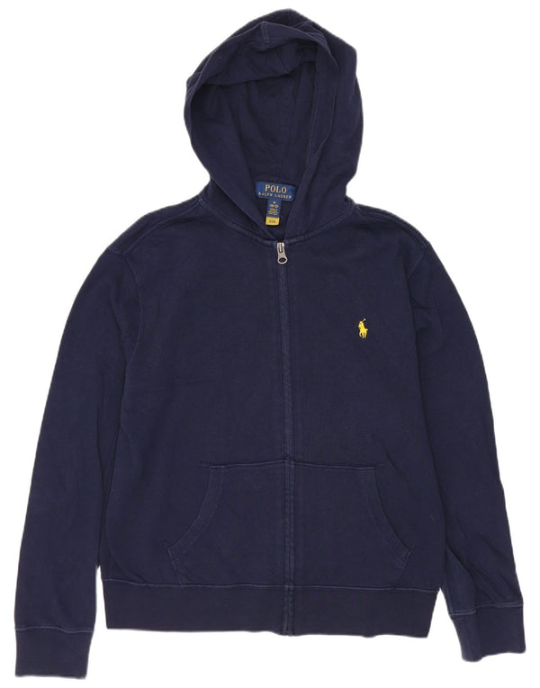 Polo Ralph Lauren Mädchen-Kapuzenpullover mit Reißverschluss, 10–11 Jahre, mittleres Marineblau