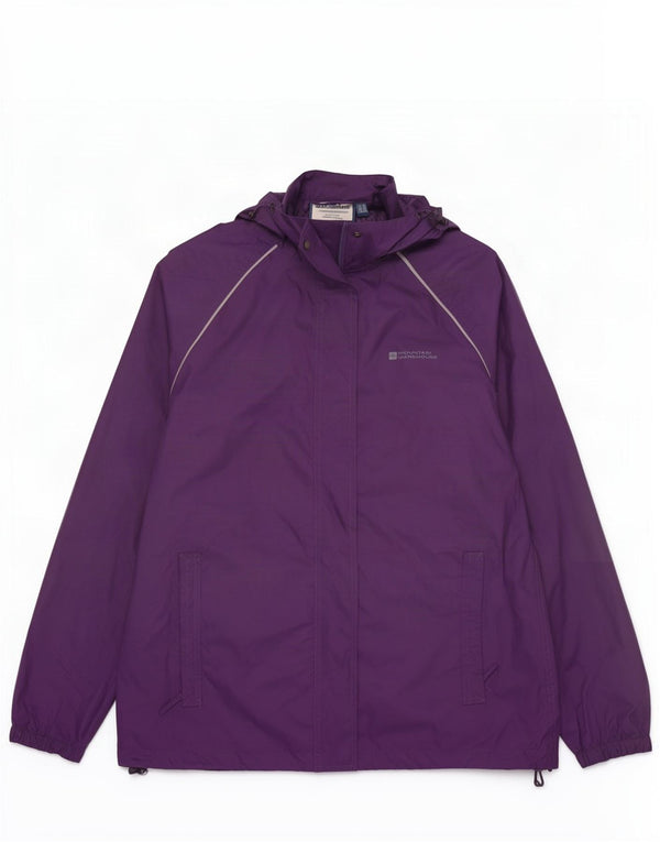 Mountain Warehouse Damen-Regenjacke mit Kapuze, UK 14, Größe L, Lila, Nylon