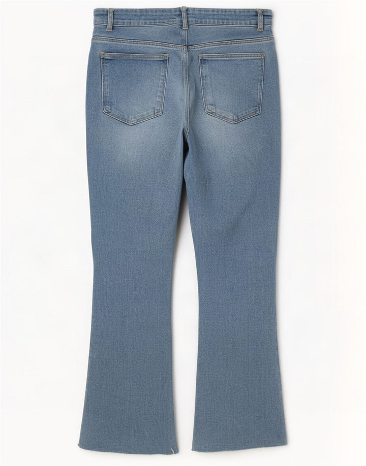 Zara Damen Bootcut Jeans EU 42 Large W32 L25 Blau