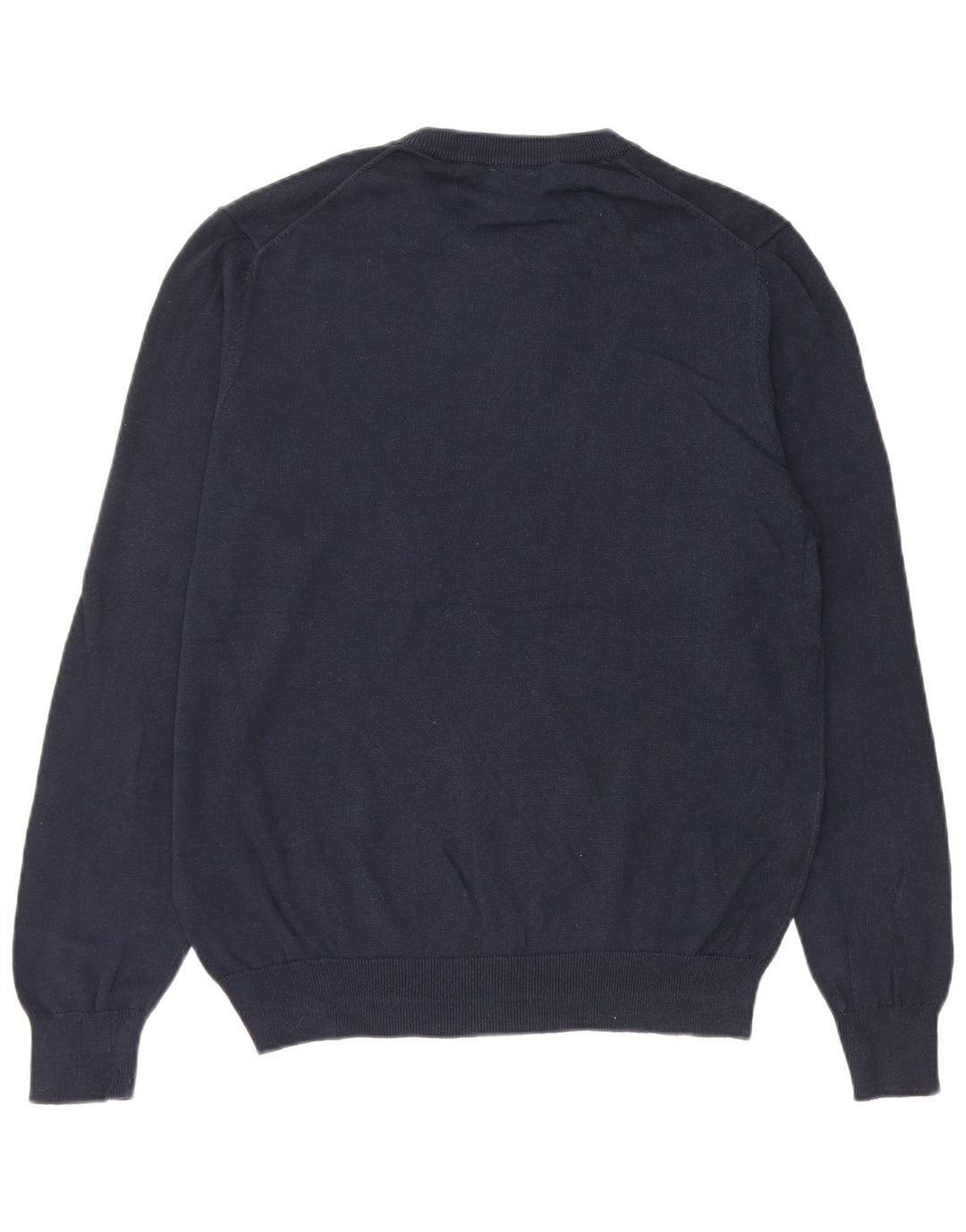 John Lewis Herren-Pullover mit Rundhalsausschnitt, mittlere marineblaue Baumwolle