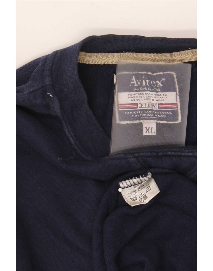 Avirex Herren Sweatshirt Pullover XL Marineblau Baumwolle