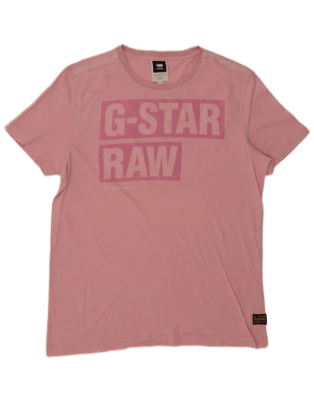 G-Star Herren Grafik-T-Shirt-Oberteil, groß, rosa, Baumwolle