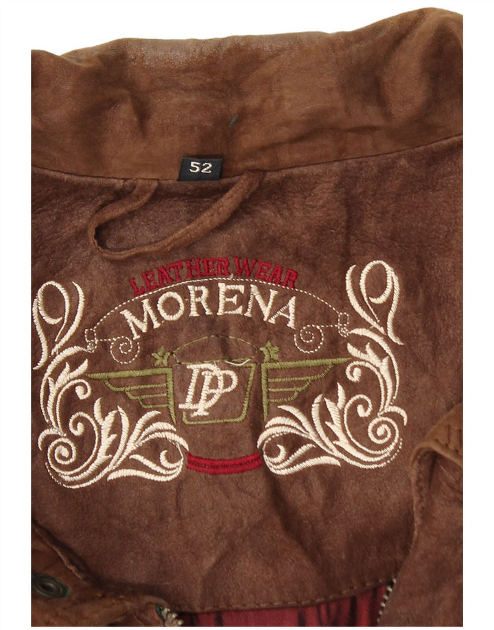 Morena Herren Wildleder Bomberjacke IT 52 XL Braunes Leder