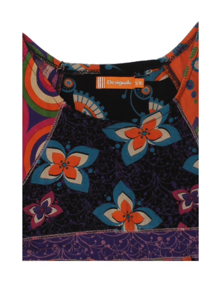 DESIGUAL Girls Crazy Pattern Basic Dress 9-10 Years Black Spotted | Vintage Desigual | Thrift | Second-Hand Desigual | Used Clothing | Messina Hembry 