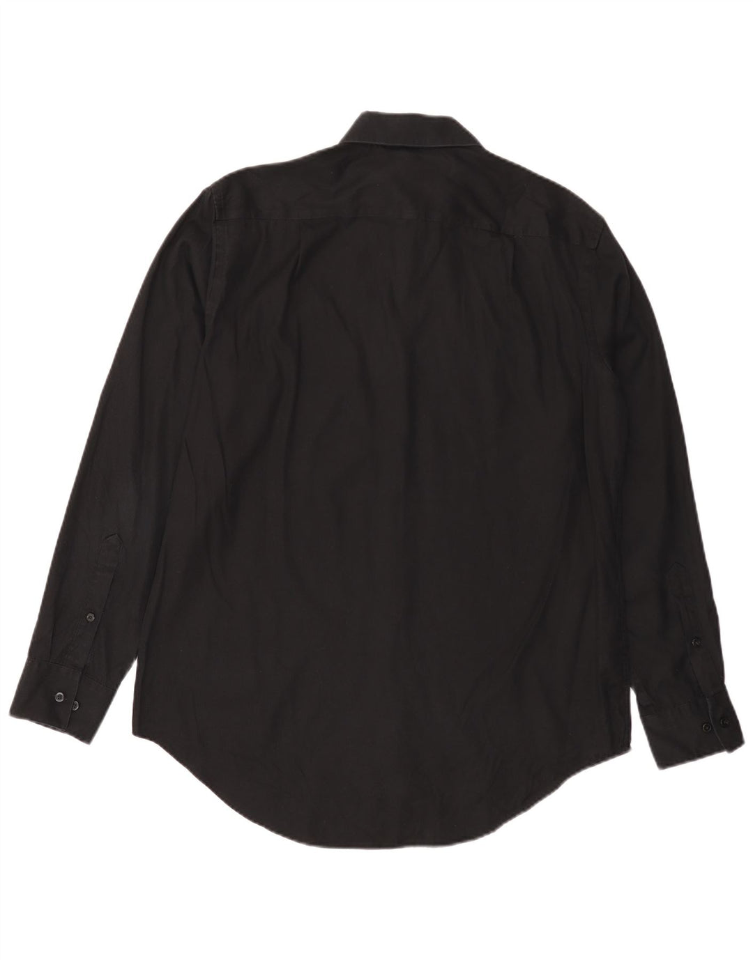 Calvin Klein Herren NON - IRON Hemd Größe 16 1/2 Large Schwarzer Nadelstreifen