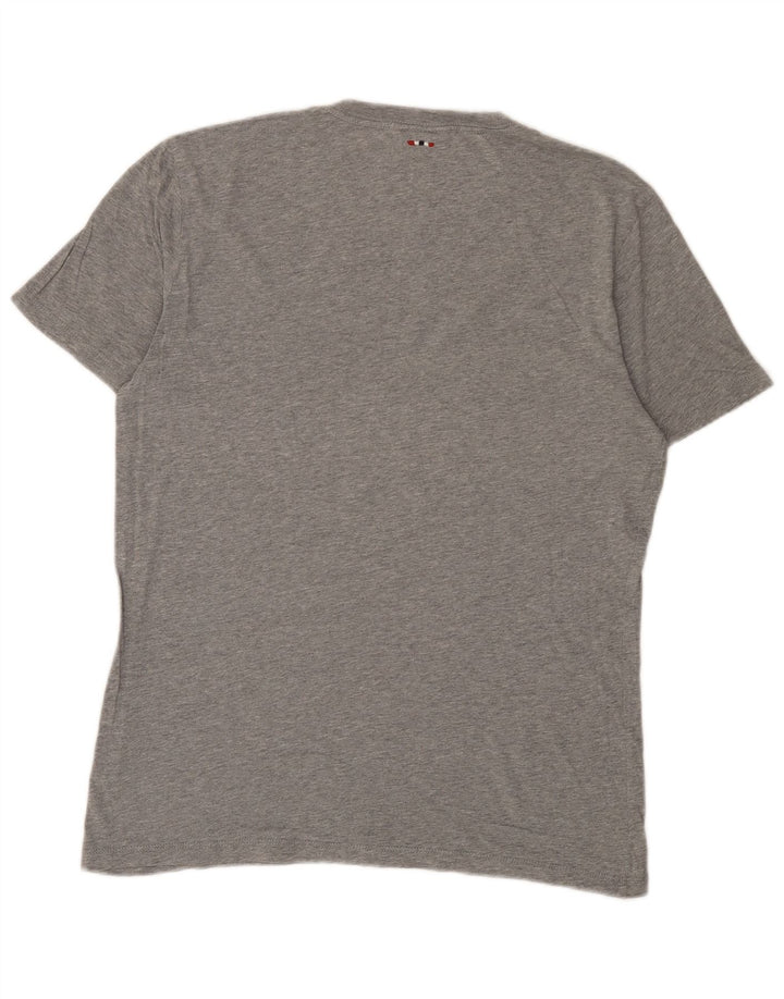 Napapijri Herren Geographic Graphic T-Shirt Top Mittelgrau