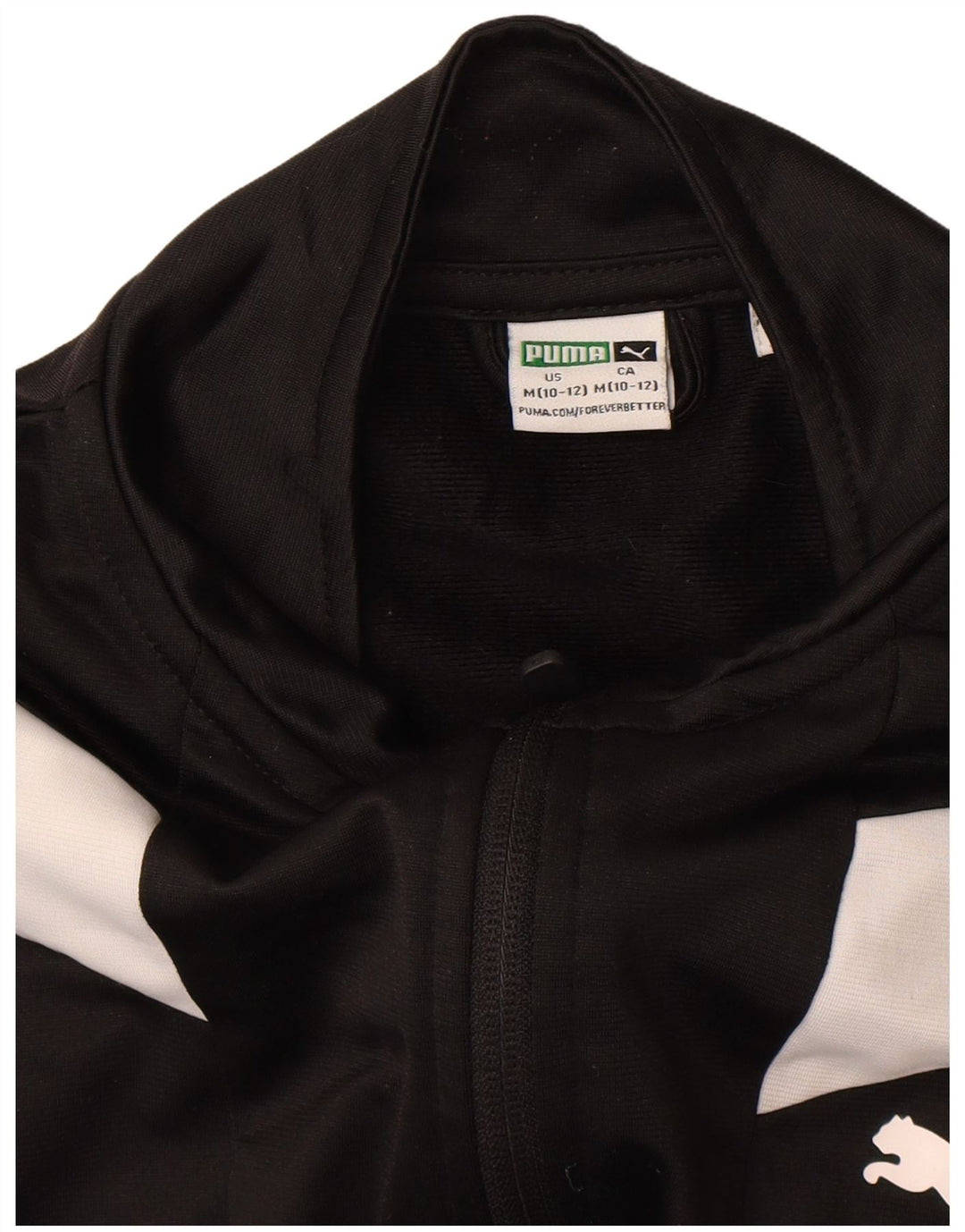 Puma Jungen Grafik-Trainingsanzug-Top-Jacke, 10–11 Jahre, Mittelschwarz, Farbblock