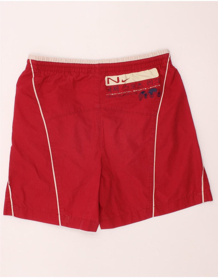 NIKE Jungen-Sportshorts mit Grafik, 8–9 Jahre, Größe S, rotes Polyester