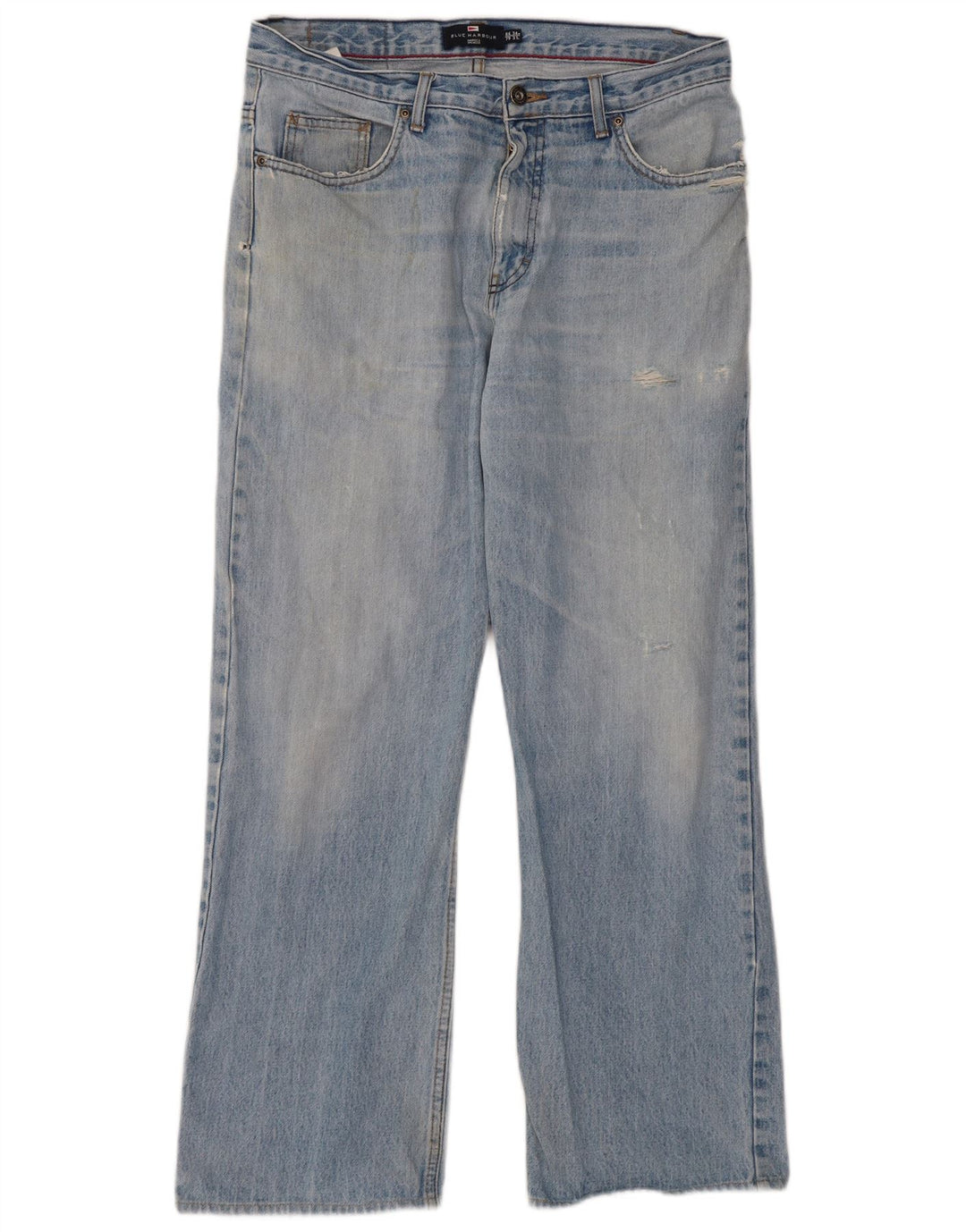 Marks & Spencer Herren Blue Harbor Bootcut Jeans W34 L31 Blaue Baumwolle