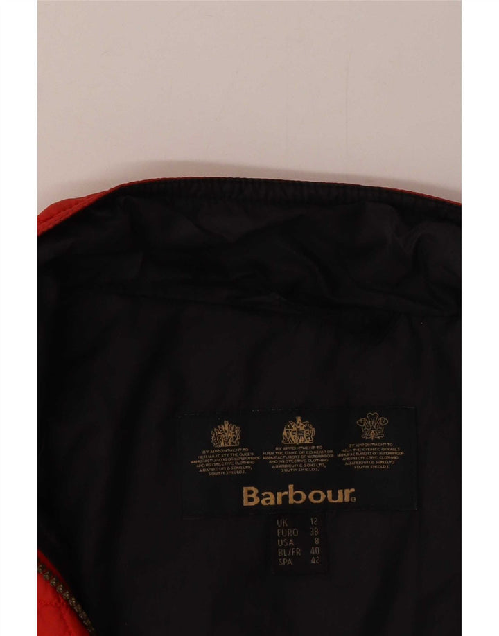 Barbour Damen Steppjacke UK 12 Mittelrotes Polyamid