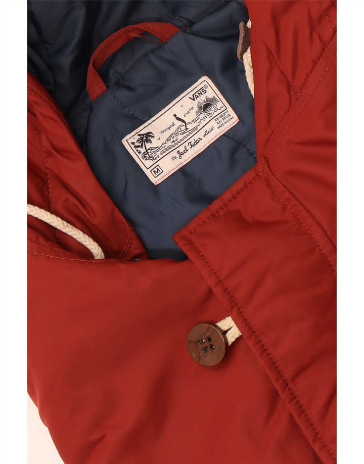 Vans Herren-Parkajacke mit Kapuze, UK 38, mittleres Kastanienbraun