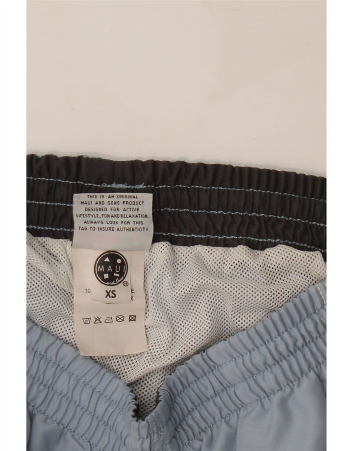 MAUI AND SONS Mens Graphic Swimming Shorts XS  Blue Polyester Vintage Maui and Sons and Second-Hand Maui and Sons from Messina Hembry 