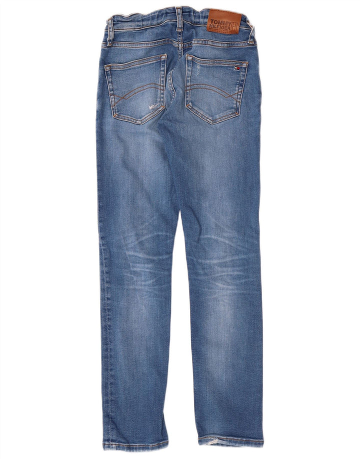 Tommy Hilfiger Distressed Slim Jeans für Jungen, 11–12 Jahre, W24 L26, blaue Baumwolle