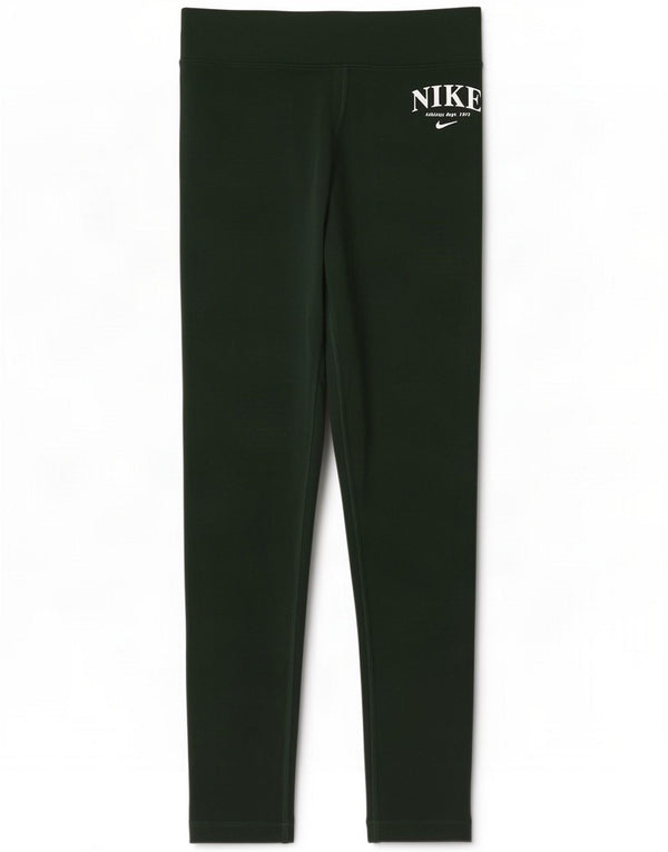Nike Womens Tight Fit Graphic Leggings UK 12 Mittelgrüne Baumwolle