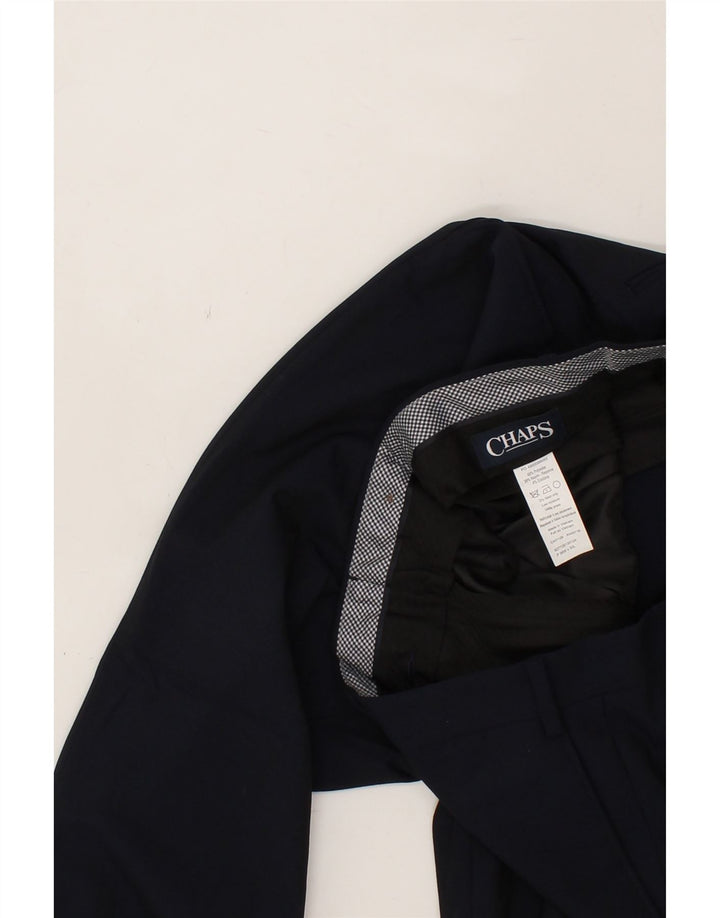CHAPS Mens Straight Suit Trousers  W36 L26 Navy Blue Polyester Vintage Chaps and Second-Hand Chaps from Messina Hembry 