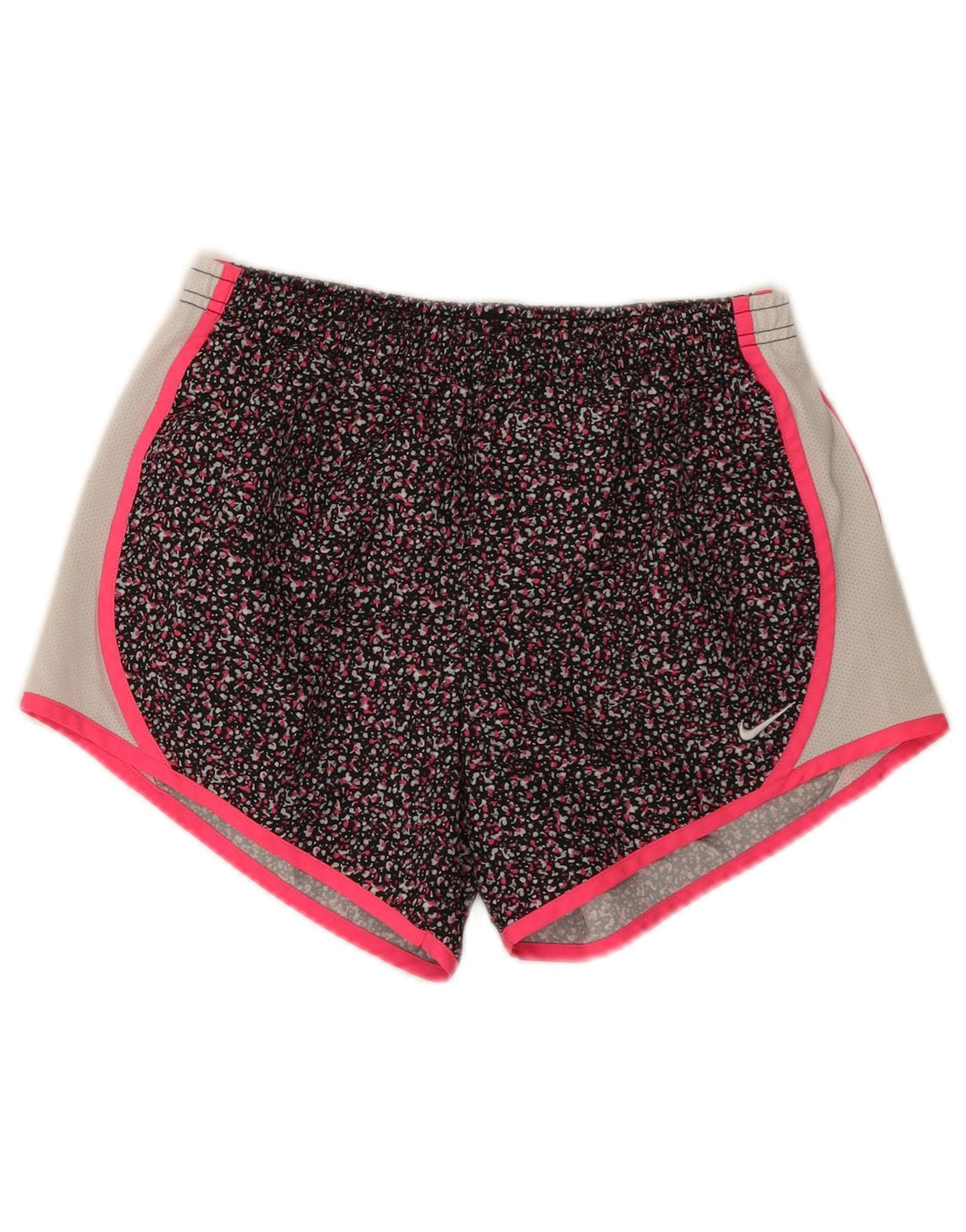 NIKE Womens Sport Shorts UK 18 XL  Multicoloured Spotted Polyester