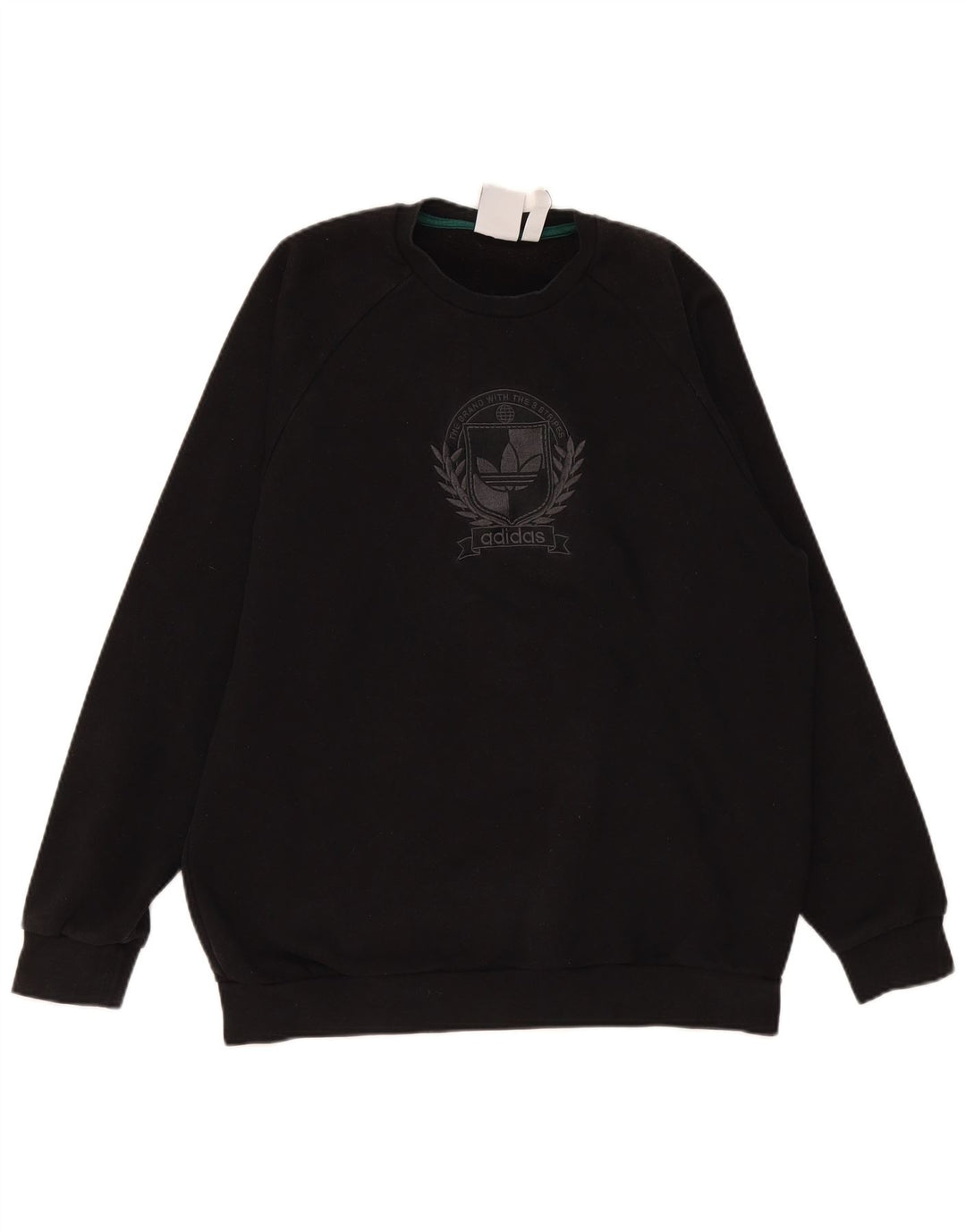 Adidas Herren Grafik-Sweatshirt-Pullover, groß, schwarze Baumwolle