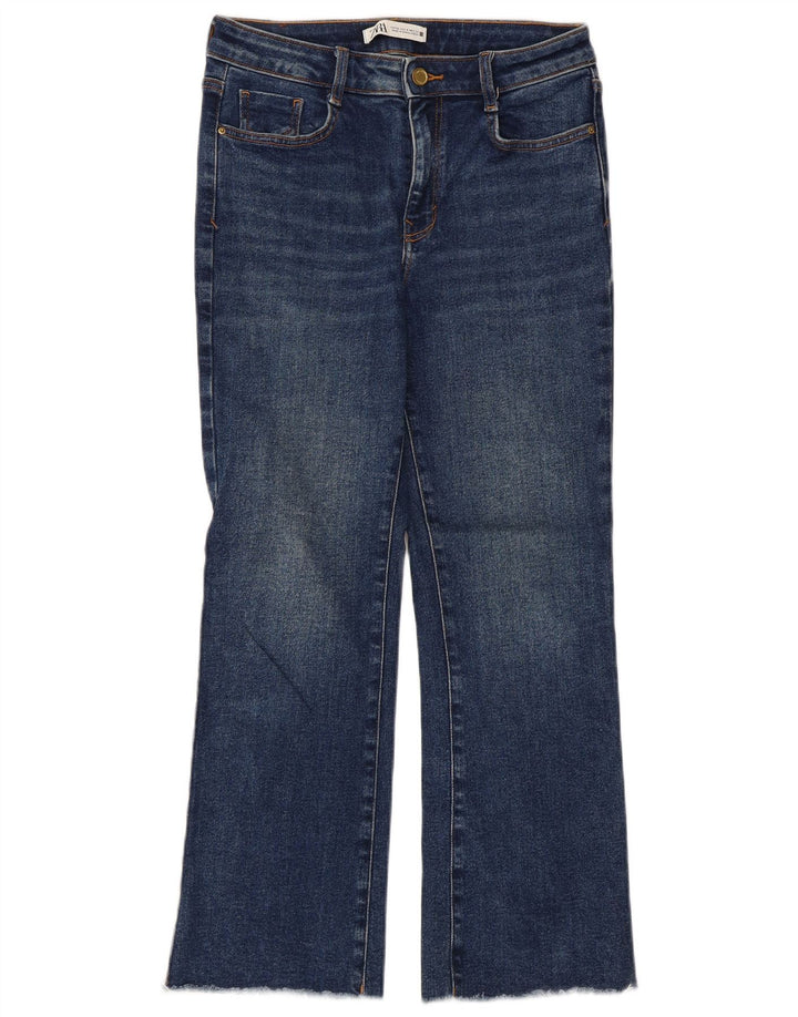 Zara Damen Bootcut Jeans EU 36 XS W26 L26 Blau