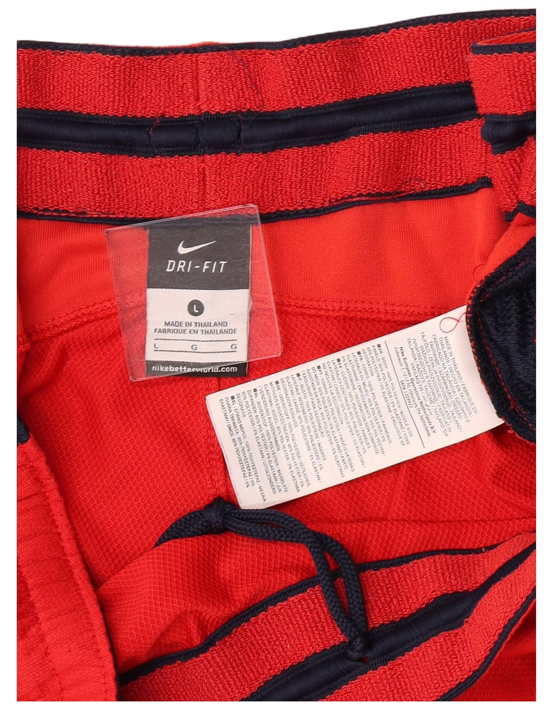 Nike Herren Dri Fit Sportshorts, großes rotes Farbblock-Polyester