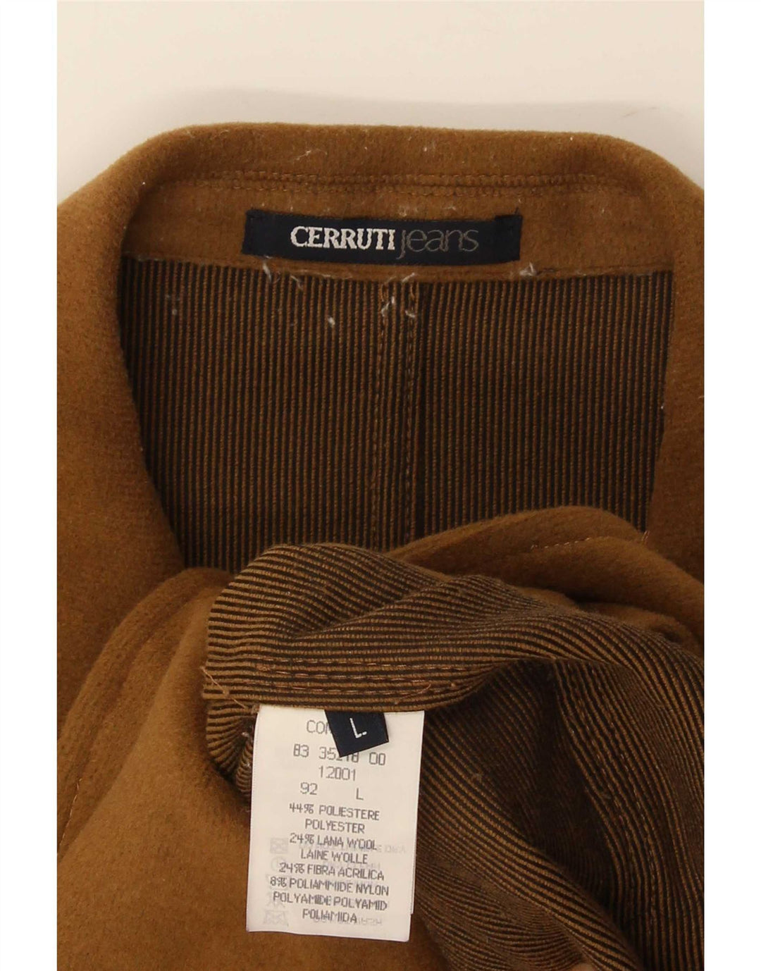 Cerruti Damen 3-Knopf-Blazerjacke UK 16 Large Braun Polyester