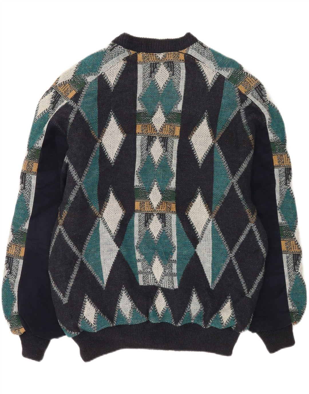Luciano Chiari Herren Bomberjacke UK 40 Large Marineblau Argyle/Diamant