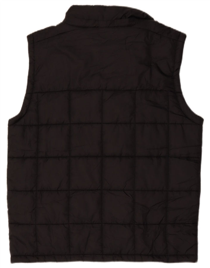 Kappa Herren Wattierte Weste UK 40 Large Schwarz Polyester
