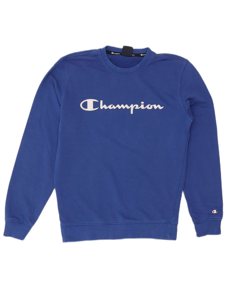 Champion Herren-Sweatshirt mit Grafik, Größe S, Blau, Baumwolle