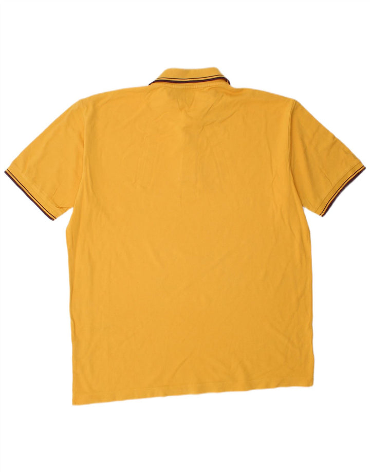 KAPPA Mens Polo Shirt 2XL Yellow Cotton