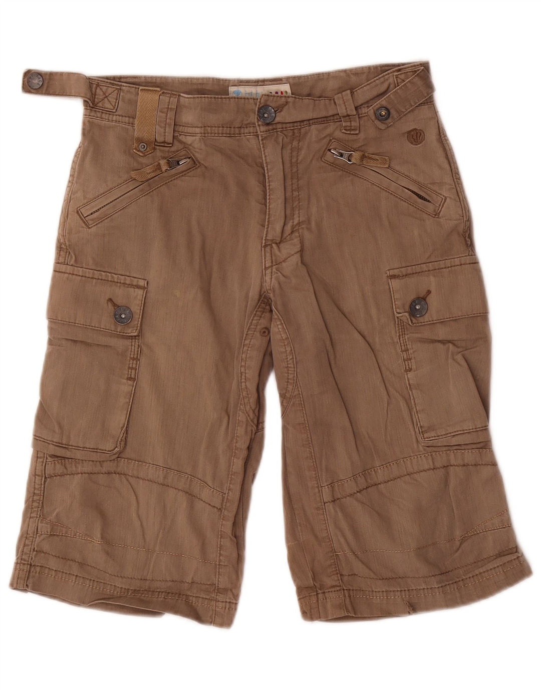 Fat Face Cargo-Shorts für Jungen, 11–12 Jahre, W28, braune Baumwolle