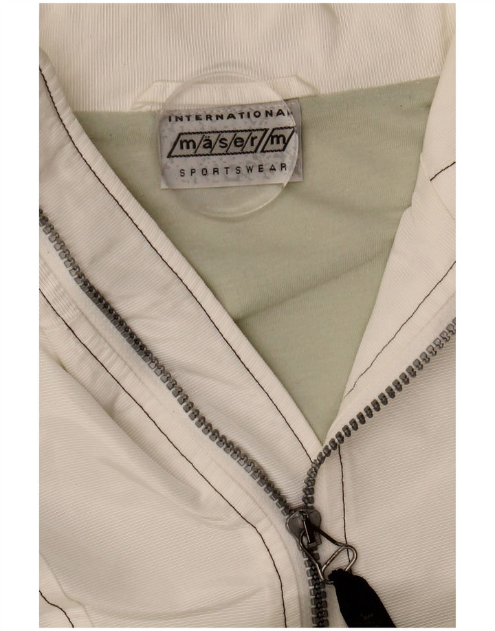 Maser M Damen Übergroße Anorakjacke UK 16 Large Weiß Polyester