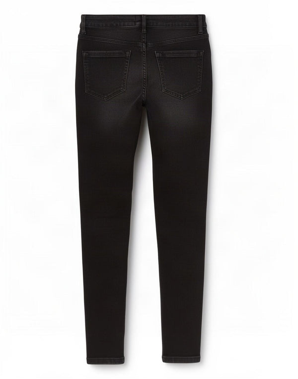 Jack Wills Damen Toni High Rise Skinny Jeans W30 L30 schwarze Baumwolle
