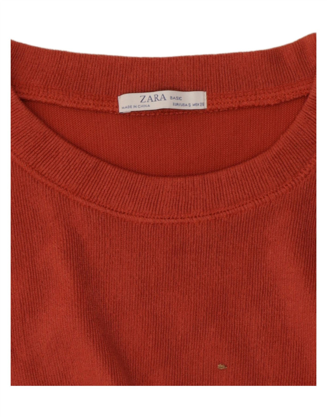 Zara Damen-Bluse, übergroß, bauchfrei, langärmlig, Gr. 10, Größe S, Orange