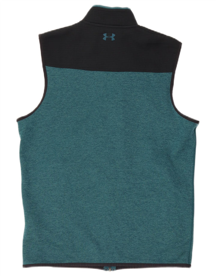 Under Armour Herren-Trainingsanzugoberteil, ärmellos, mittelgrün, Farbblock