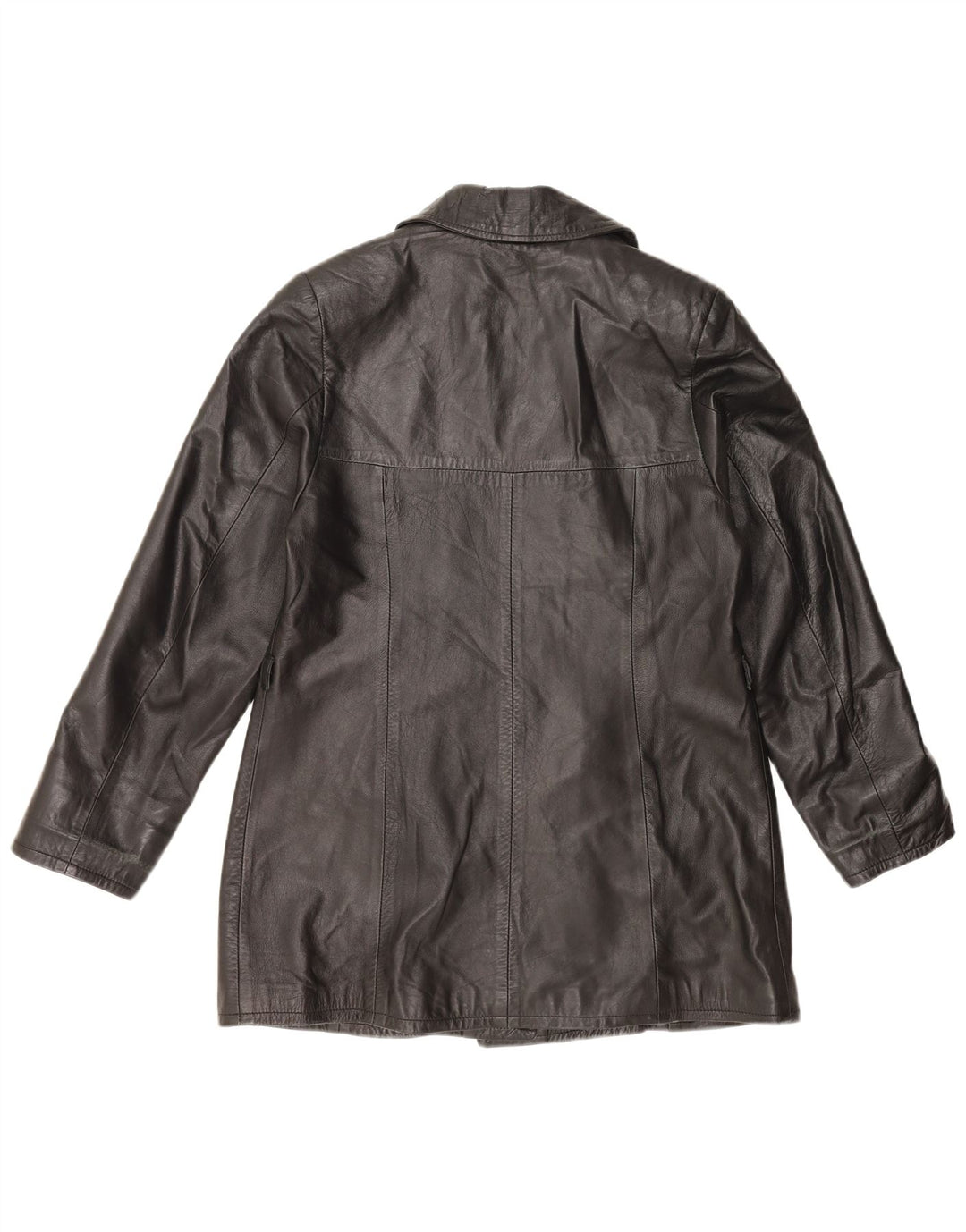 Vintage Damen Lederjacke UK 18 XL Schwarzes Leder