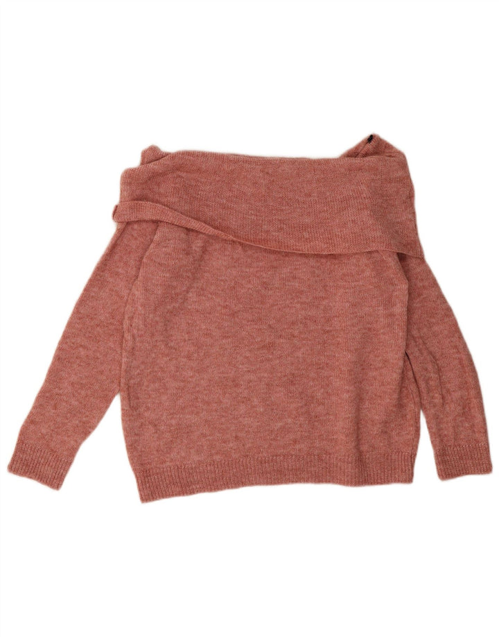 Marks & Spencer Damen-Pullover mit Rollkragen, Gr. 16, Größe L, rosa meliert