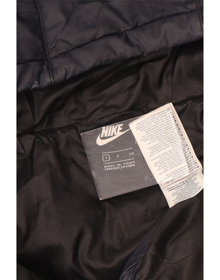 Nike Damen-Kapuzenjacke, wattiert, Gr. 10, Größe S, Schwarz, Polyester