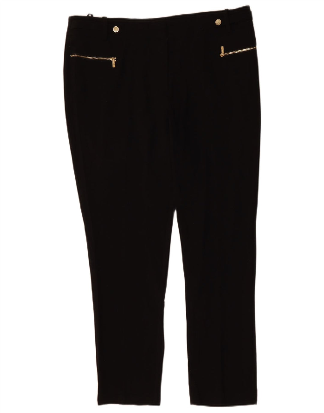 CALVIN KLEIN Damen Slim Freizeithose US 12 Large W36 L30 Schwarz