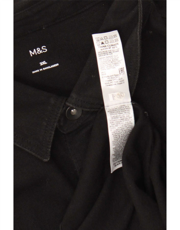 Marks & Spencer Herren Jeanshemd 3XL Schwarz Baumwolle