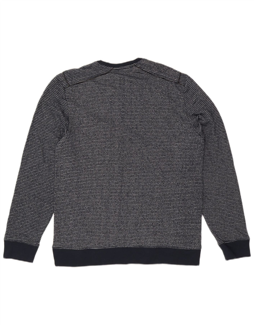 Calvin Klein Herren-Sweatshirt-Pullover, große marineblaue Nadelstreifen-Baumwolle