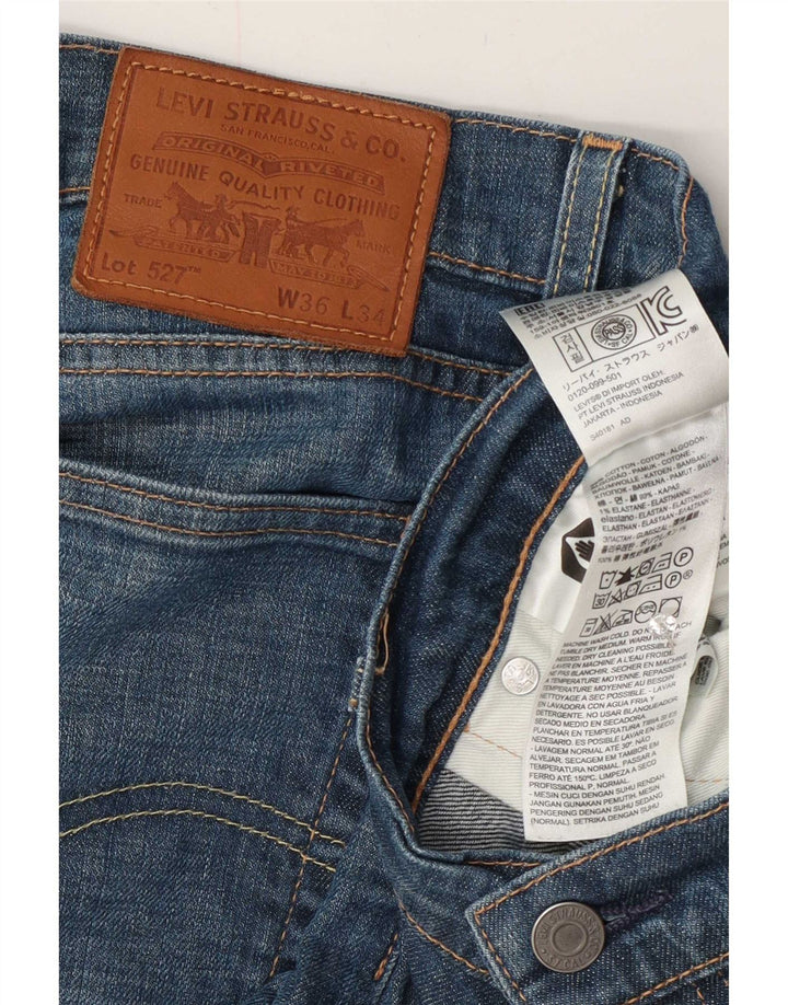Levi's Herren 527 Bootcut Jeans W36 L30 Blaue Baumwolle